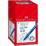 Caja 50 Bolígrafos Faber-Castell Lux 034 Medium Azul