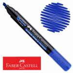 Marcador Permanente Punta Biselada Faber-Castell Multimark Winner 54E Azul