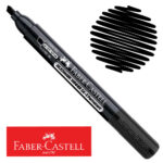 Marcador Permanente Punta Biselada Faber-Castell Multimark Winner 54E Negro