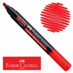 Marcador Permanente Punta Biselada Faber-Castell Multimark Winner 54E Rojo