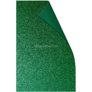 Hoja de Goma Eva con Glitter - Brillo Tamaño Oficio - Verde