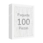 Papel Ministro, Tamaño Carta, TOP, Cuadernillos con 10 Hojas Cuadriculadas 5 mm, con Margen, Paquete de 100 Piezas