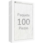 Papel Ministro, Tamaño Oficio, TOP, Cuadernillos con 10 Hojas Cuadriculadas 5 mm, con Margen, Paquete de 100 Piezas