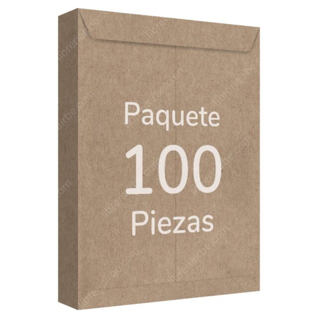 Paquete 100 Sobres de Papel Kraft - Manila (30 X 40 cm)