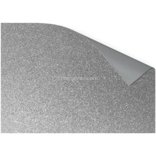 Pliego de Goma Eva con Glitter - Brillo (50 x 70 cm) Plateado