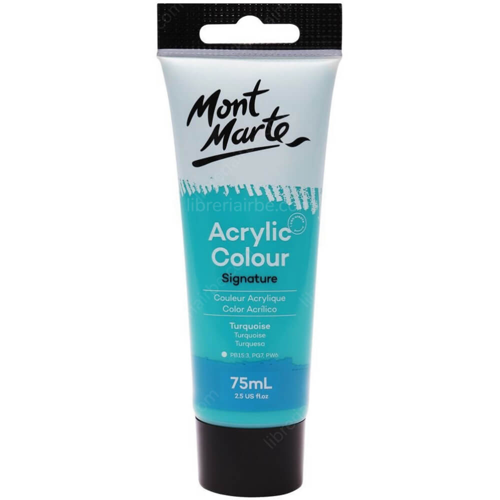 Pintura Acrílica Mont Marte Signature 75 ml - Turquesa