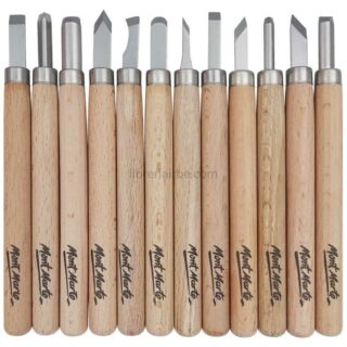 Set 12 Herramientas para Tallado en Madera (Gubias) Mont Marte Premium Vista