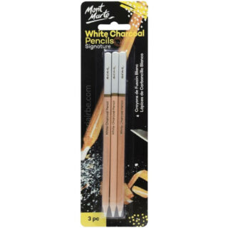Set 3 Lápices de Carboncillo Blanco Mont Marte Signature