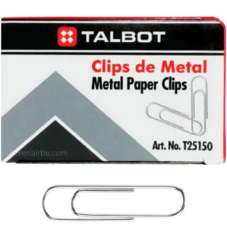 Caja de 100 Clips de Metal TALBOT - 50 mm