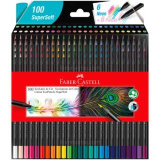 Set 100 EcoLápices de Colores Faber-Castell SuperSoft