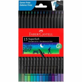 Set 15 EcoLápices de Colores Faber-Castell SuperSoft - Frios