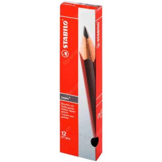 Caja 12 Lápices Hexagonales de Grafito Negro STABILO Swano 4906