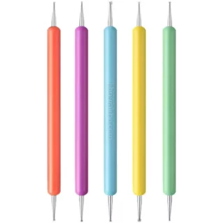Herramientas Boleadoras Doble Punta para Repujado, Grabado en Relieve, Puntillismo, Set de 5 Piezas