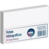 Paquete 100 Tarjetas para Fichas Bibliográficas - Flash Cards IRBE (16.5 x 10.5 cm) Blancas