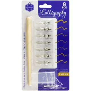 Plumas de Inmersión para Caligrafía Keep Smiling, con 7 Puntas, Set de 8 Piezas Empaque