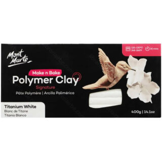 Arcilla Polimérica Mont Marte Signature 400 g - Blanco