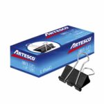 Caja de 12 Sujeta Papeles / Binder Clips Artesco 1 1/4" (32 mm)