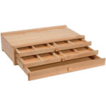 Caja de Madera, Organizador de Escritorio para Pasteles y Materiales de Arte Mont Marte Signature