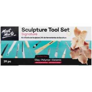 Kit Herramientas para Escultura de Arcilla, Polimérica y Cerámica Mont Marte Signature - 39 Piezas