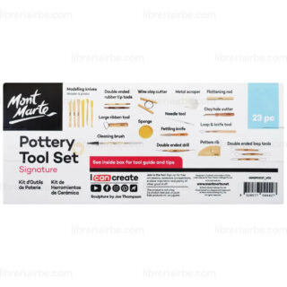 Kit Herramientas para Modelado Mont Marte Signature - 23 Piezas Reverso