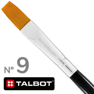 Pincel para Acuarela, Óleo y Acrílico TALBOT Plano Nº 9