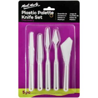 Set 5 Espátulas de Plástico para Óleos y Acrílicos Mont Marte Discovery