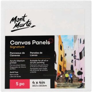 Set 5 Paneles de Lienzo Mont Marte Signature (10.2 x 10.2 cm)
