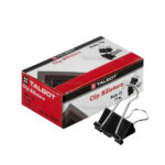 Caja 12 Sujeta Papeles - Binder Clips TALBOT - 25 mm