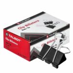 Caja 12 Sujeta Papeles - Binder Clips TALBOT - 41 mm