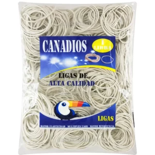 Ligas de Goma, Bandas Elásticas para Papel y Billetes, CANADIOS, Bolsa de 1 Libra
