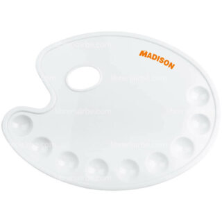Paleta Ovalada de Plástico con 9 Pocillos de Mezcla - 28cm