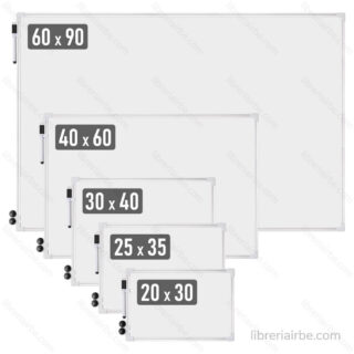 Pizarra Magnetica Blanca Doble Cara con Marco de Aluminio 1 Marcador y 2 Imanes Tamanos Librería IRBE Cochabamba Bolivia