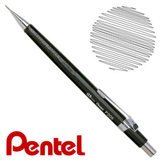 Portaminas 0.5 mm Pentel Sharp™ LEGITIMA P205 - Negro