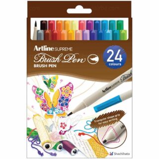 Set 24 Marcadores Punta Pincel Artline SUPREME Brush Pen
