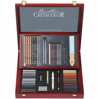 Set de Dibujo de 53 Piezas con Estuche de Madera CRETACOLOR Selection Vista Librería IRBE Cochabamba Bolivia