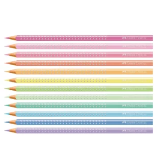 EcoLápices de Color, Faber-Castell Sparkle, con Estuche de Metal, Set de 12 Colores Vista