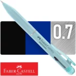 Portaminas de 0.7 mm + Bolígrafo Azul y Negro, Faber-Castell Poly Multifunción, 3 en 1, Cuerpo Celes