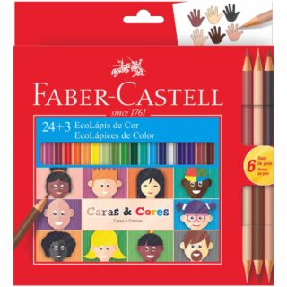Set 24+3 EcoLápices de Colores Faber-Castell Caras & Colores