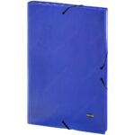 Folder Carpeta Rígida Tamaño Oficio con Solapas y Ligas KRAUSE - Azul