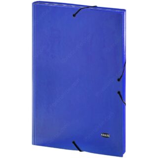 Folder Carpeta Rígida Tamaño Oficio con Solapas y Ligas KRAUSE - Azul