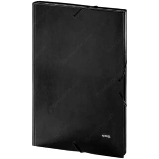 Folder Carpeta Rígida Tamaño Oficio con Solapas y Ligas KRAUSE - Negro