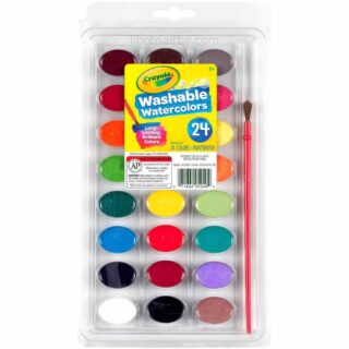 Set 24 Acuarelas Lavables Crayola + Pincel