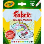 Set de 10 Marcadores Punta Fina para Tela Crayola