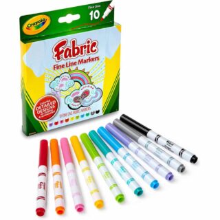 Set de 10 Marcadores Punta Fina para Tela Crayola Vista Librería IRBE Cochabamba Bolivia
