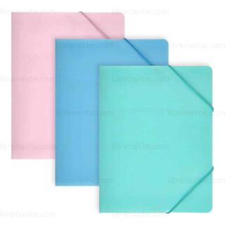 Folder de Plástico con Ligas Tamaño Carta - A4 Bellart Pastel Colores