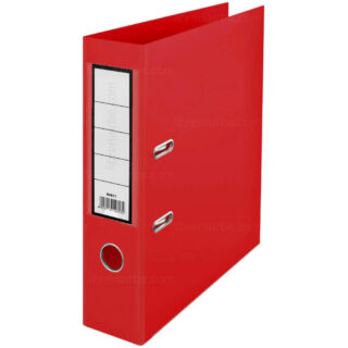 Archivador de Palanca PVC Tamaño Oficio - Lomo Ancho - Rojo