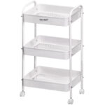 Carrito Organizador Móvil Rodante de 3 Niveles - IBI CRAFT - Blanco