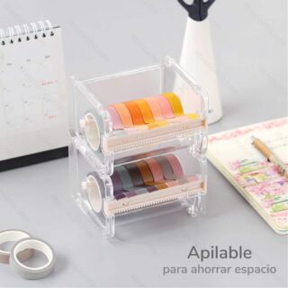 Dispensador, Despachador de Cinta Adhesiva para Washi Tape IBI CRAFT Acrílico Transparente Uso