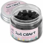Lacre para Sellos, Perlas de Cera para Estampado IBI CRAFT - Bote con 20 g - Negro