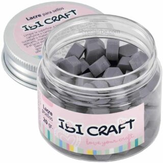 Lacre para Sellos, Perlas de Cera IBI CRAFT - Bote con 20 g - Plateado